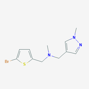 1-(5-Bromothiophen-2-yl)-N-methyl-N-((1-methyl-1h-pyrazol-4-yl)methyl)methanamine