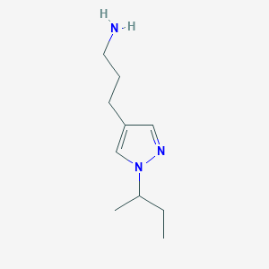 molecular formula C10H19N3 B1489002 3-[1-(丁-2-基)-1H-吡唑-4-基]丙-1-胺 CAS No. 1339671-81-6