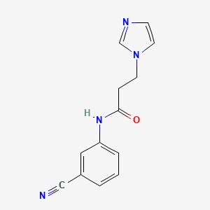 molecular formula C13H12N4O B14890036 N-(3-cyanophenyl)-3-(1H-imidazol-1-yl)propanamide 