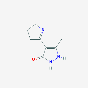 molecular formula C8H11N3O B14890043 4-(3,4-dihydro-2H-pyrrol-5-yl)-3-methyl-1H-pyrazol-5-ol 