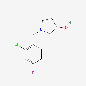 molecular formula C11H13ClFNO B1489007 1-[(2-Chloro-4-fluorophenyl)methyl]pyrrolidin-3-ol CAS No. 1341662-20-1