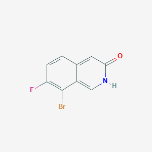 molecular formula C9H5BrFNO B14890107 8-Bromo-7-fluoroisoquinolin-3(2H)-one 