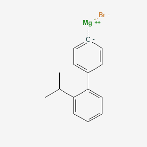 molecular formula C15H15BrMg B14890110 magnesium;1-phenyl-2-propan-2-ylbenzene;bromide 