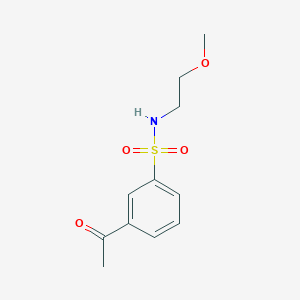 molecular formula C11H15NO4S B14890115 3-acetyl-N-(2-methoxyethyl)benzenesulfonamide 