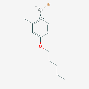 molecular formula C12H17BrOZn B14890117 2-Methyl-4-n-pentyloxyphenylZinc bromide 