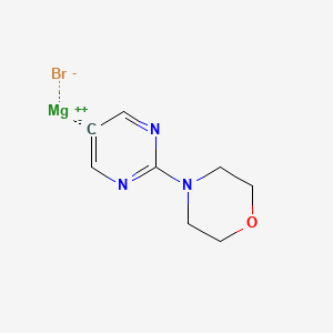 molecular formula C8H10BrMgN3O B14890124 (2-(Morpholin-1-yl)pyrimidin-5-yl)magnesium bromide 