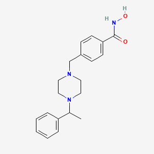 molecular formula C20H25N3O2 B14890149 N-Hydroxy-4-((4-(1-phenylethyl)piperazin-1-yl)methyl)benzamide 