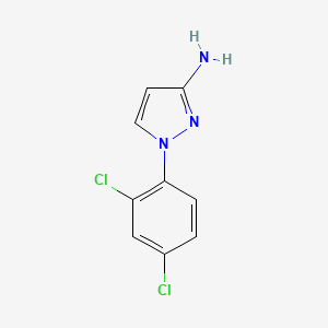 molecular formula C9H7Cl2N3 B1489015 1-(2,4-二氯苯基)-1H-吡唑-3-胺 CAS No. 90273-59-9