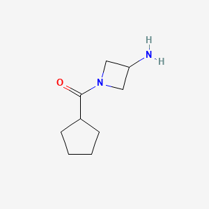 molecular formula C9H16N2O B1489016 (3-Aminoazetidin-1-yl)(cyclopentyl)methanone CAS No. 1343674-21-4