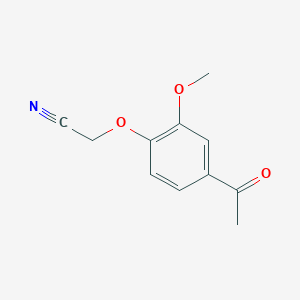 molecular formula C11H11NO3 B14890163 2-(4-Acetyl-2-methoxyphenoxy)acetonitrile 