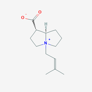 (1S,8R)-4-(3-methylbut-2-enyl)-2,3,5,6,7,8-hexahydro-1H-pyrrolizin-4-ium-1-carboxylate