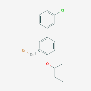 molecular formula C16H16BrClOZn B14890185 6-sec-Butyloxy-3-chlorophenylZinc bromide 