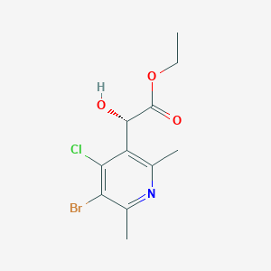 molecular formula C11H13BrClNO3 B14890186 (S)-Ethyl 2-(5-bromo-4-chloro-2,6-dimethylpyridin-3-yl)-2-hydroxyacetate 