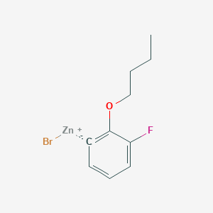 molecular formula C10H12BrFOZn B14890208 (2-n-Butyloxy-3-fluorophenyl)Zinc bromide 