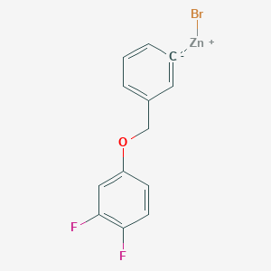 molecular formula C13H9BrF2OZn B14890232 3-[(3',4'-Difluorophenoxy)methyl]phenylZinc bromide 