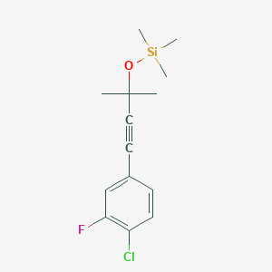 [3-(4-Chloro-3-fluoro-phenyl)-1,1-dimethyl-prop-2-ynyloxy]-trimethyl-silane