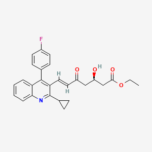 molecular formula C27H26FNO4 B14890260 Ethyl (R,E)-7-(2-cyclopropyl-4-(4-fluorophenyl)quinolin-3-yl)-3-hydroxy-5-oxohept-6-enoate 