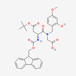 2-[[(2R)-2-(9H-fluoren-9-ylmethoxycarbonylamino)-4-[(2-methylpropan-2-yl)oxy]-4-oxobutanoyl]-[(2-hydroxy-4-methoxyphenyl)methyl]amino]acetic acid