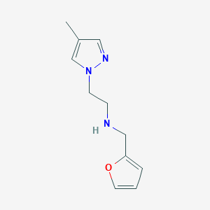 n-(Furan-2-ylmethyl)-2-(4-methyl-1h-pyrazol-1-yl)ethan-1-amine