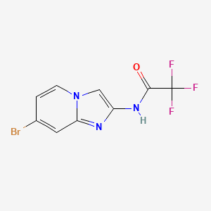 molecular formula C9H5BrF3N3O B14890284 N-(7-bromoimidazo[1,2-a]pyridin-2-yl)-2,2,2-trifluoroacetamide 