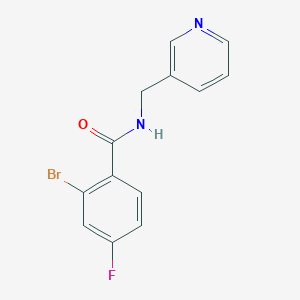 molecular formula C13H10BrFN2O B14890290 2-bromo-4-fluoro-N-(pyridin-3-ylmethyl)benzamide 