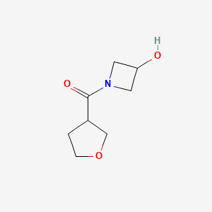 molecular formula C8H13NO3 B1489031 1-(Oxolane-3-carbonyl)azetidin-3-ol CAS No. 1342769-29-2