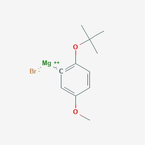 molecular formula C11H15BrMgO2 B14890320 (2-t-Butoxy-5-methoxyphenyl)magnesium bromide 