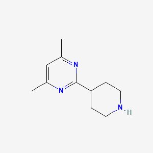 molecular formula C11H17N3 B1489033 4,6-二甲基-2-(哌啶-4-基)嘧啶 CAS No. 1342653-54-6