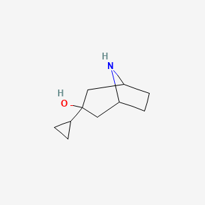 molecular formula C10H17NO B14890341 3-Cyclopropyl-8-azabicyclo[3.2.1]octan-3-ol 