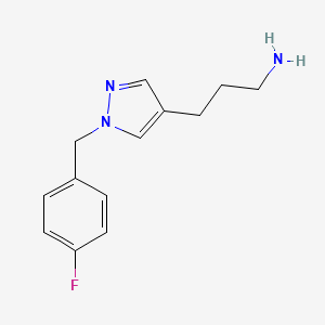 3-{1-[(4-fluorophenyl)methyl]-1H-pyrazol-4-yl}propan-1-amine