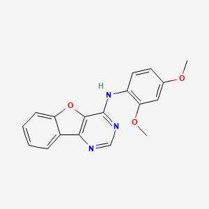 molecular formula C18H15N3O3 B14890384 N-[(4E)-[1]benzofuro[3,2-d]pyrimidin-4(3H)-ylidene]-2,4-dimethoxyaniline 