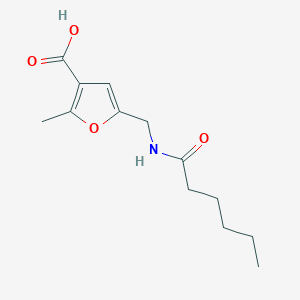 5-(Hexanamidomethyl)-2-methylfuran-3-carboxylic acid