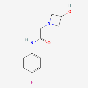 molecular formula C11H13FN2O2 B1489040 N-(4-fluorophenyl)-2-(3-hydroxyazetidin-1-yl)acetamide CAS No. 1343807-97-5