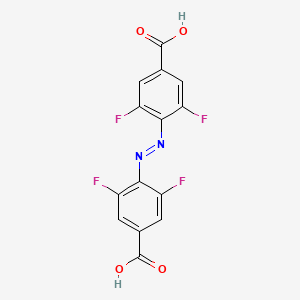 molecular formula C14H6F4N2O4 B14890410 (E)-4,4'-(Diazene-1,2-diyl)bis(3,5-difluorobenzoic acid) 