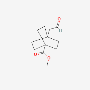 molecular formula C12H18O3 B14890415 Methyl 4-(2-oxoethyl)bicyclo[2.2.2]octane-1-carboxylate 