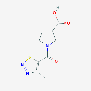 1-(4-Methyl-1,2,3-thiadiazole-5-carbonyl)pyrrolidine-3-carboxylic acid