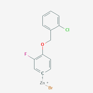 molecular formula C13H9BrClFOZn B14890448 4-(2'-ChlorobenZyloxy)-3-fluorophenylZinc bromide 