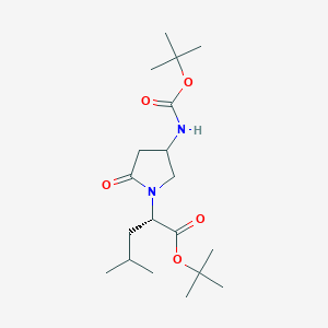 tert-Butyl (2S)-2-[4-(Boc-amino)-2-oxo-1-pyrrolidinyl]-4-methylpentanoate