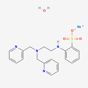 molecular formula C20H23N4NaO4S B14890465 Sodium 2-((2-(bis(pyridin-2-ylmethyl)amino)ethyl)amino)benzenesulfonate hydrate 