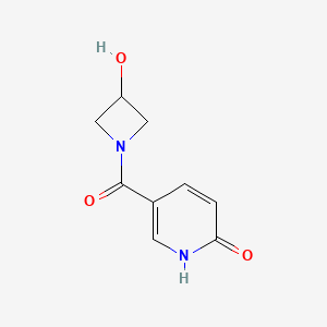 molecular formula C9H10N2O3 B1489047 5-(3-hydroxyazetidine-1-carbonyl)pyridin-2(1H)-one CAS No. 1344096-45-2