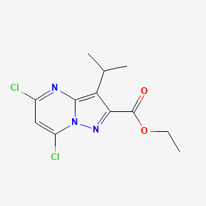 molecular formula C12H13Cl2N3O2 B14890496 Ethyl 5,7-dichloro-3-isopropylpyrazolo[1,5-a]pyrimidine-2-carboxylate 