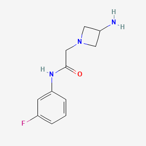 molecular formula C11H14FN3O B1489050 2-(3-aminoazetidin-1-yl)-N-(3-fluorophenyl)acetamide CAS No. 1339788-91-8