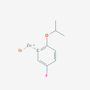 molecular formula C9H10BrFOZn B14890506 (5-Fluoro-2-i-propyloxyphenyl)Zinc bromide 