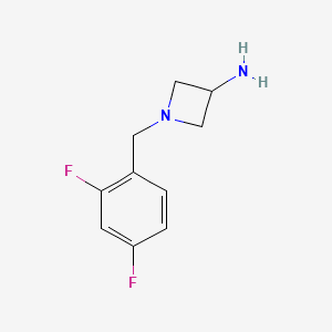 molecular formula C10H12F2N2 B1489051 1-[(2,4-二氟苯基)甲基]氮杂环丁烷-3-胺 CAS No. 1342020-77-2