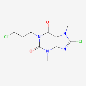 molecular formula C10H12Cl2N4O2 B14890514 8-Chloro-1-(3-chloropropyl)theobromine 