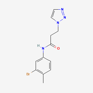 molecular formula C12H13BrN4O B14890539 N-(3-bromo-4-methylphenyl)-3-(1H-1,2,3-triazol-1-yl)propanamide 