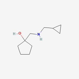 molecular formula C10H19NO B1489055 1-{[(Cyclopropylmethyl)amino]methyl}cyclopentan-1-ol CAS No. 1493560-60-3