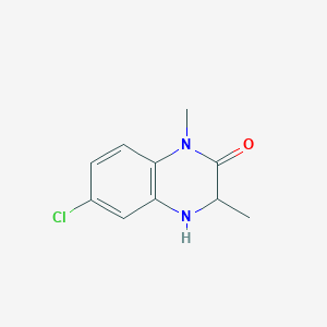 molecular formula C10H11ClN2O B14890563 6-Chloro-1,3-dimethyl-3,4-dihydroquinoxalin-2(1H)-one 