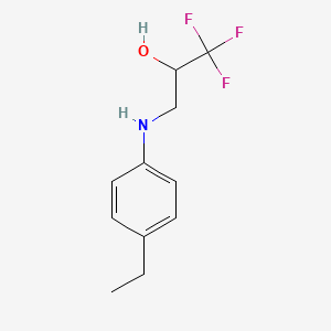 3-[(4-Ethylphenyl)amino]-1,1,1-trifluoropropan-2-ol
