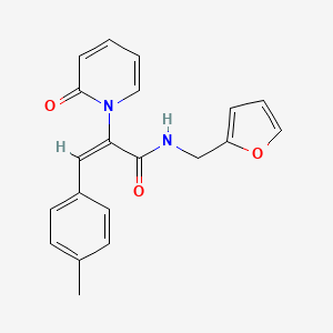 (2E)-N-(furan-2-ylmethyl)-3-(4-methylphenyl)-2-(2-oxopyridin-1(2H)-yl)prop-2-enamide